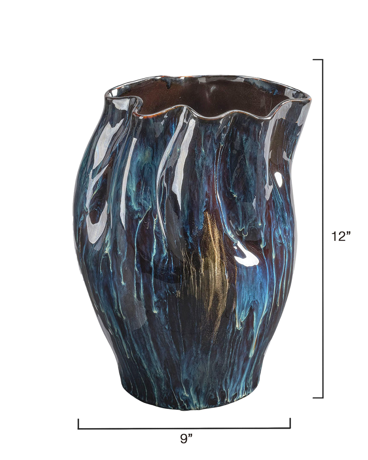 Jamie Young Whirl Ceramic Decorative Vase, Medium