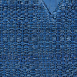 Jamie Young Wonderland Scalloped Small Decorative Raffia Tray, Indigo