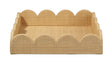 Jamie Young Wonderland Scalloped Small Decorative Raffia Tray, Natural