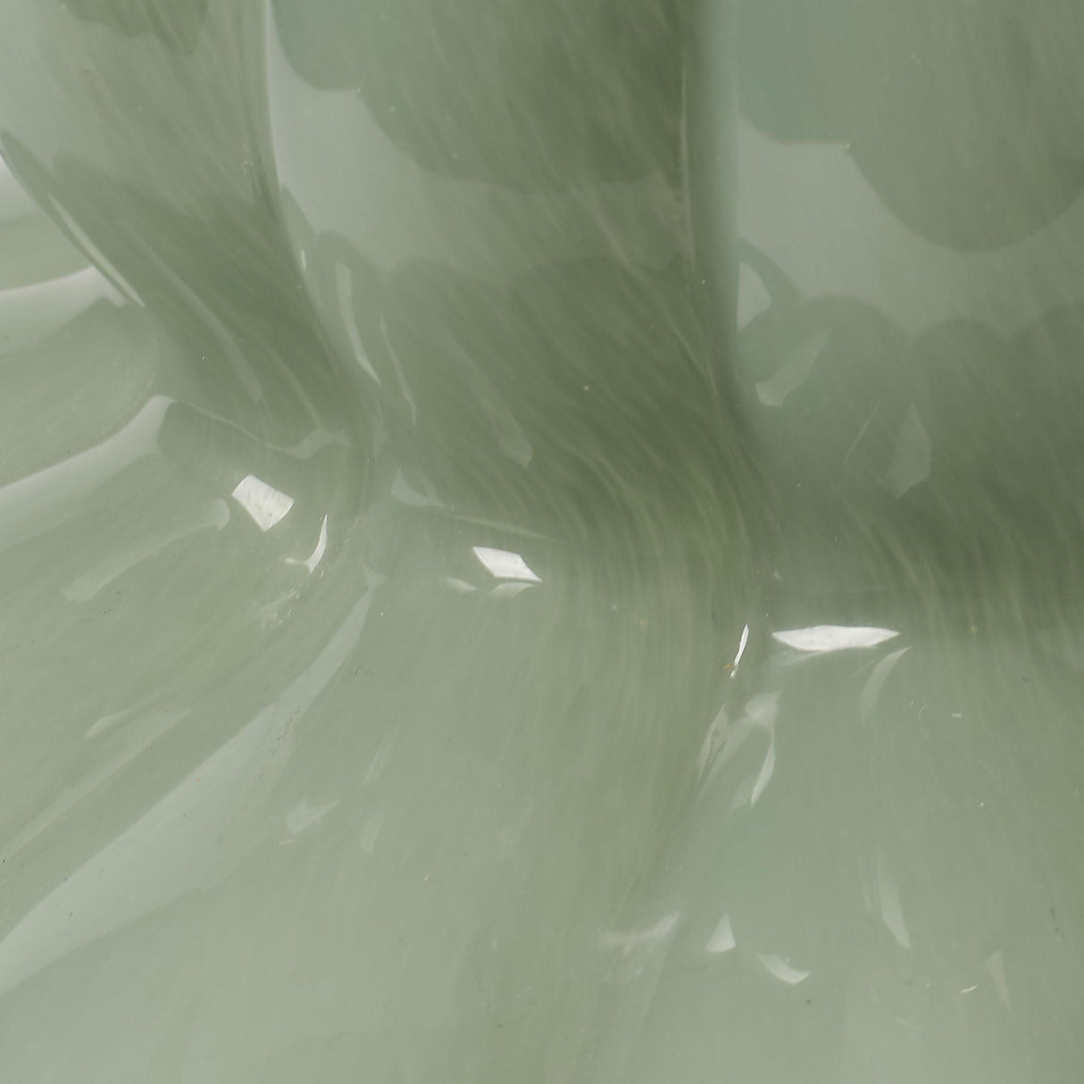 Jamie Young Agnes Blown Glass Table Lamp with Linen Shade, Celadon