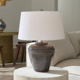 Jamie Young Avondale Ceramic Table Lamp with Linen Shade