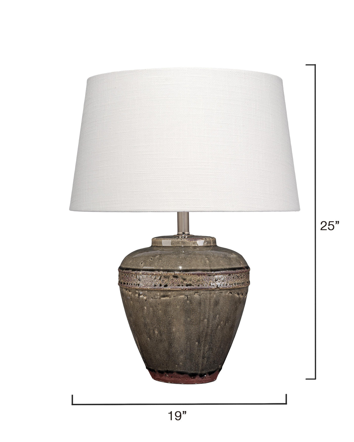 Jamie Young Avondale Ceramic Table Lamp with Linen Shade