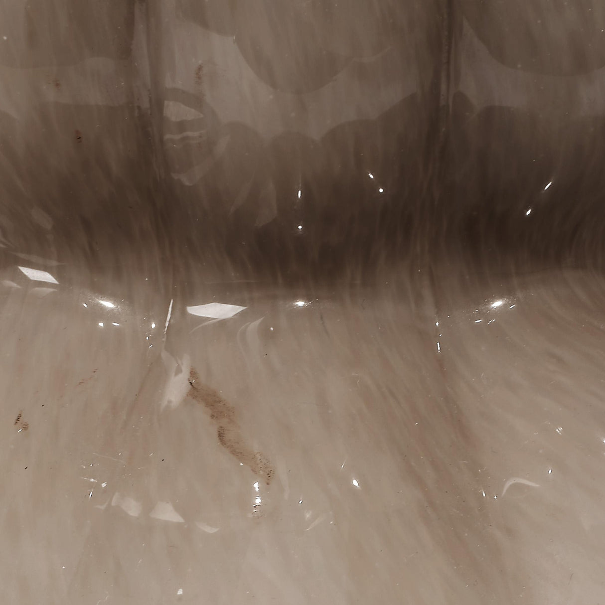 Jamie Young Agnes Blown Glass Table Lamp with Linen Scalloped Shade, Taupe