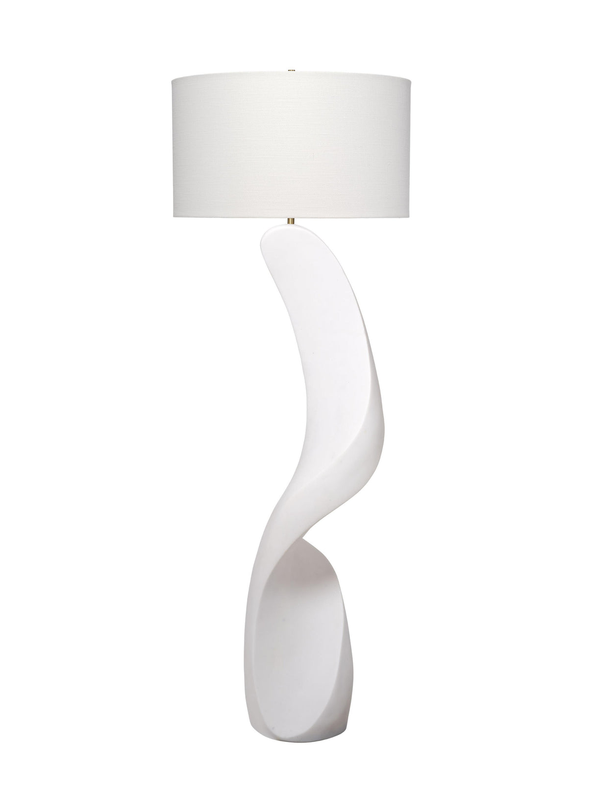 Jamie Young Cobra Ricestone Floor Lamp with Linen Shade