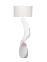 Jamie Young Cobra Ricestone Floor Lamp with Linen Shade