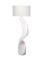 Jamie Young Cobra Ricestone Floor Lamp with Linen Shade
