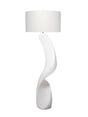 Jamie Young Cobra Ricestone Floor Lamp with Linen Shade