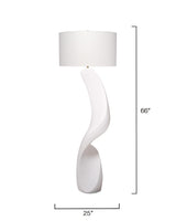Jamie Young Cobra Ricestone Floor Lamp with Linen Shade
