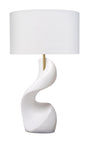 Jamie Young Cobra Ricestone Table Lamp with Linen Shade