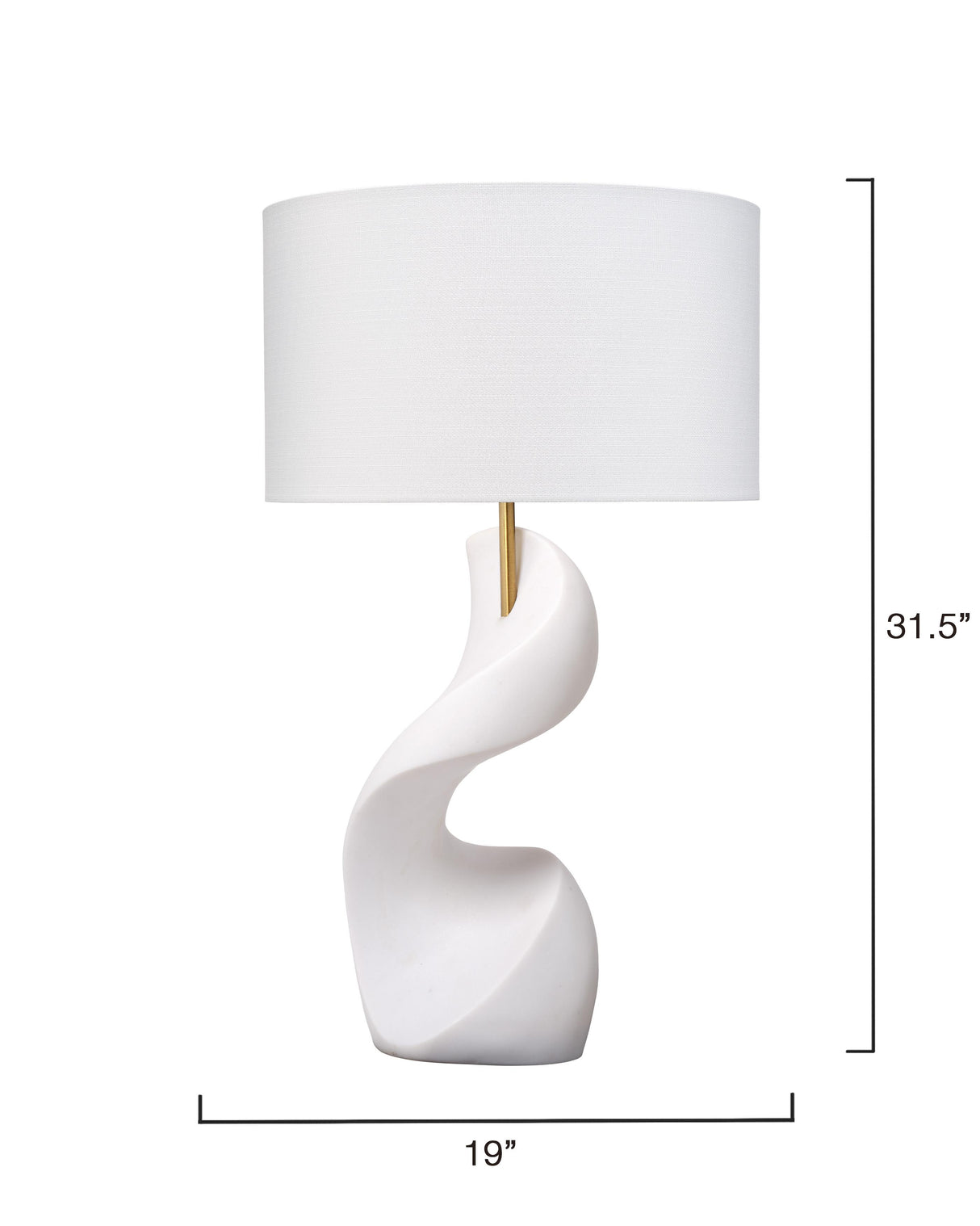 Jamie Young Cobra Ricestone Table Lamp with Linen Shade
