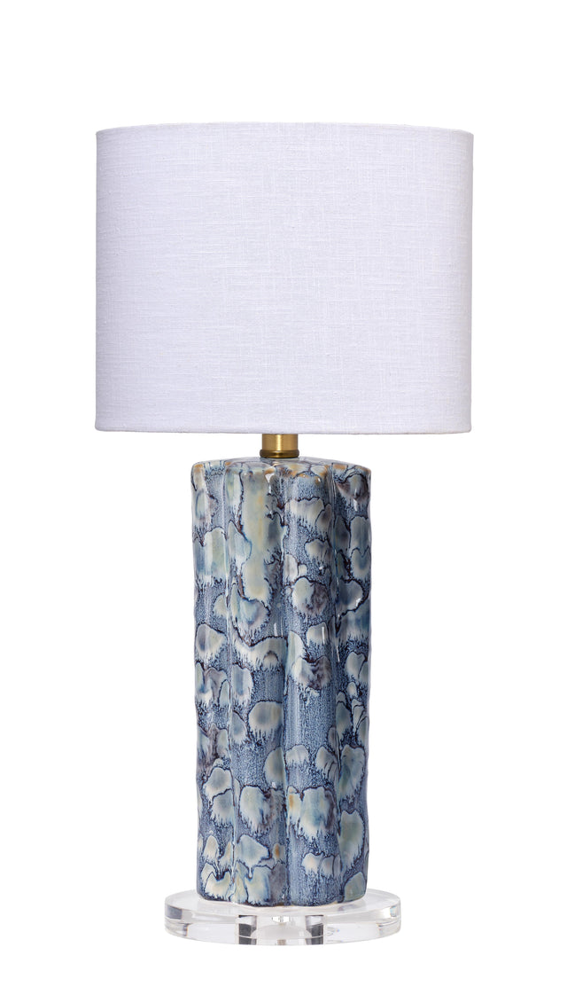 Jamie Young Flurry Ceramic Small Table Lamp with Linen Shade