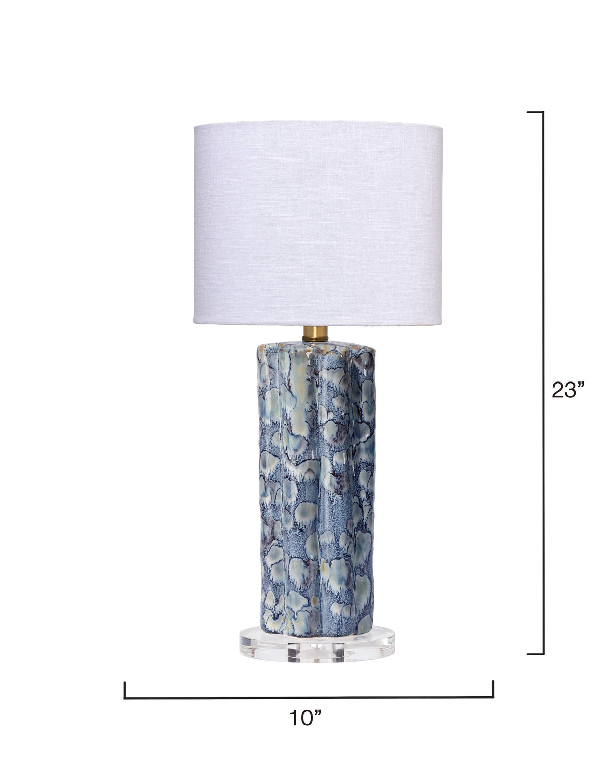 Jamie Young Flurry Ceramic Small Table Lamp with Linen Shade