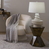Jamie Young Dune Ceramic Table Lamp with Linen Shade
