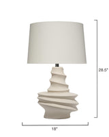Jamie Young Dune Ceramic Table Lamp with Linen Shade