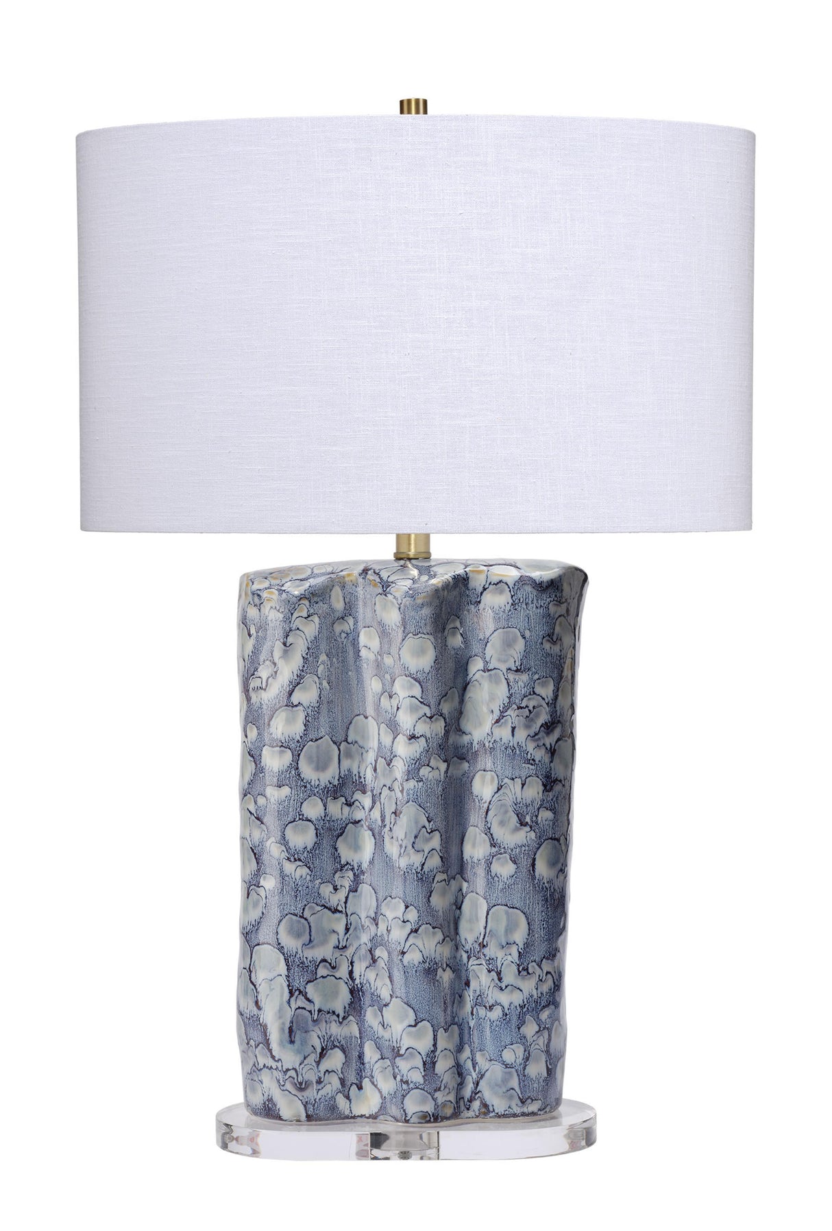 Jamie Young Flurry Ceramic Table Lamp with Linen Shade
