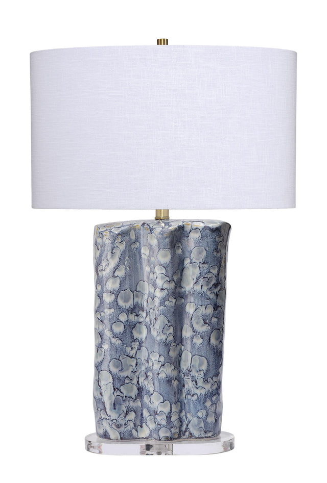 Jamie Young Flurry Ceramic Table Lamp with Linen Shade