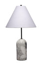 Jamie Young Holt Travertine Table Lamp with Linen Shade