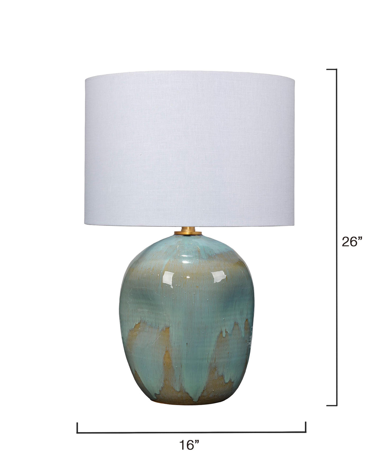 Jamie Young Salvador Ceramic Table Lamp with Linen Shade