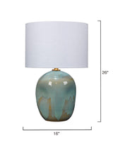 Jamie Young Salvador Ceramic Table Lamp with Linen Shade