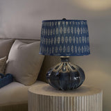 Jamie Young Hershey Ceramic Table Lamp with Cotton Shade