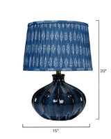 Jamie Young Hershey Ceramic Table Lamp with Cotton Shade