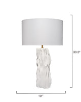 Jamie Young Sweetwood Ceramid Table Lamp with Linen Shade