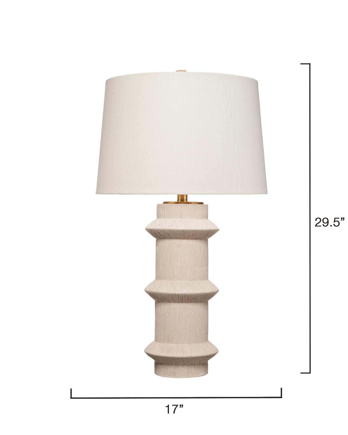 Jamie Young Trousdale Polyresin Table Lamp with Linen Shade