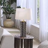 Jamie Young Wright Ceramic Table Lamp with Linen Shade
