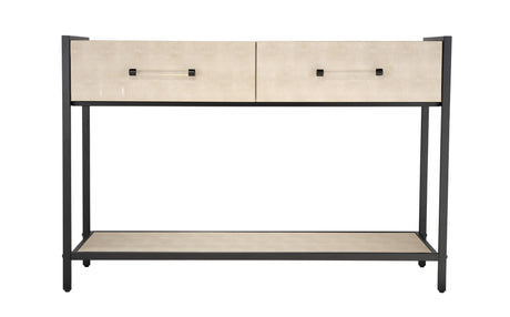 Jamie Young Cassius Faux Shagreen 2-Drawer Console, Taupe