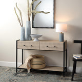 Jamie Young Cassius Faux Shagreen 2-Drawer Console, Taupe