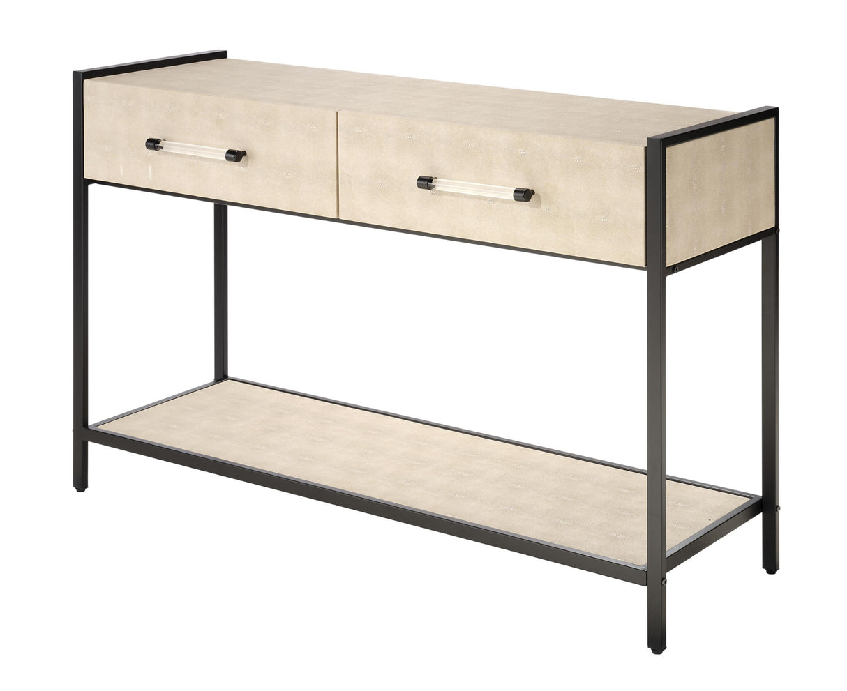 Jamie Young Cassius Faux Shagreen 2-Drawer Console, Taupe