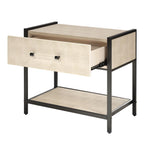 Jamie Young Cassius Faux Shagreen 1-Drawer Side Table, Taupe