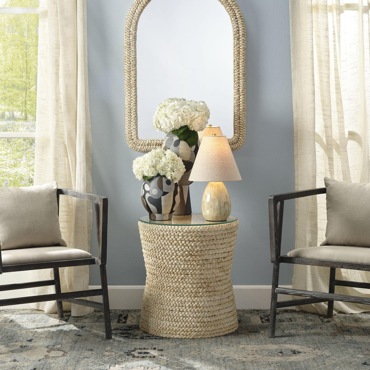 Jamie Young Grain Braided Side Accent Table