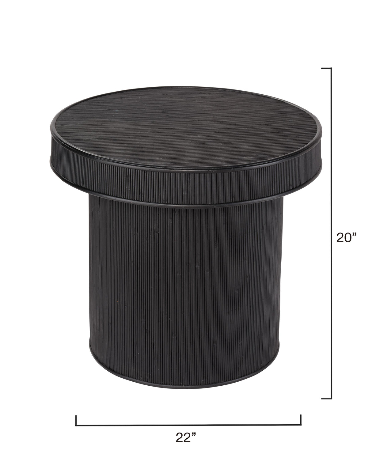 Jamie Young Taylor Bamboo Side Accent Table, Black