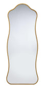 Jamie Young Aurora Wavy Iron Floor Mirror, Antique Brass