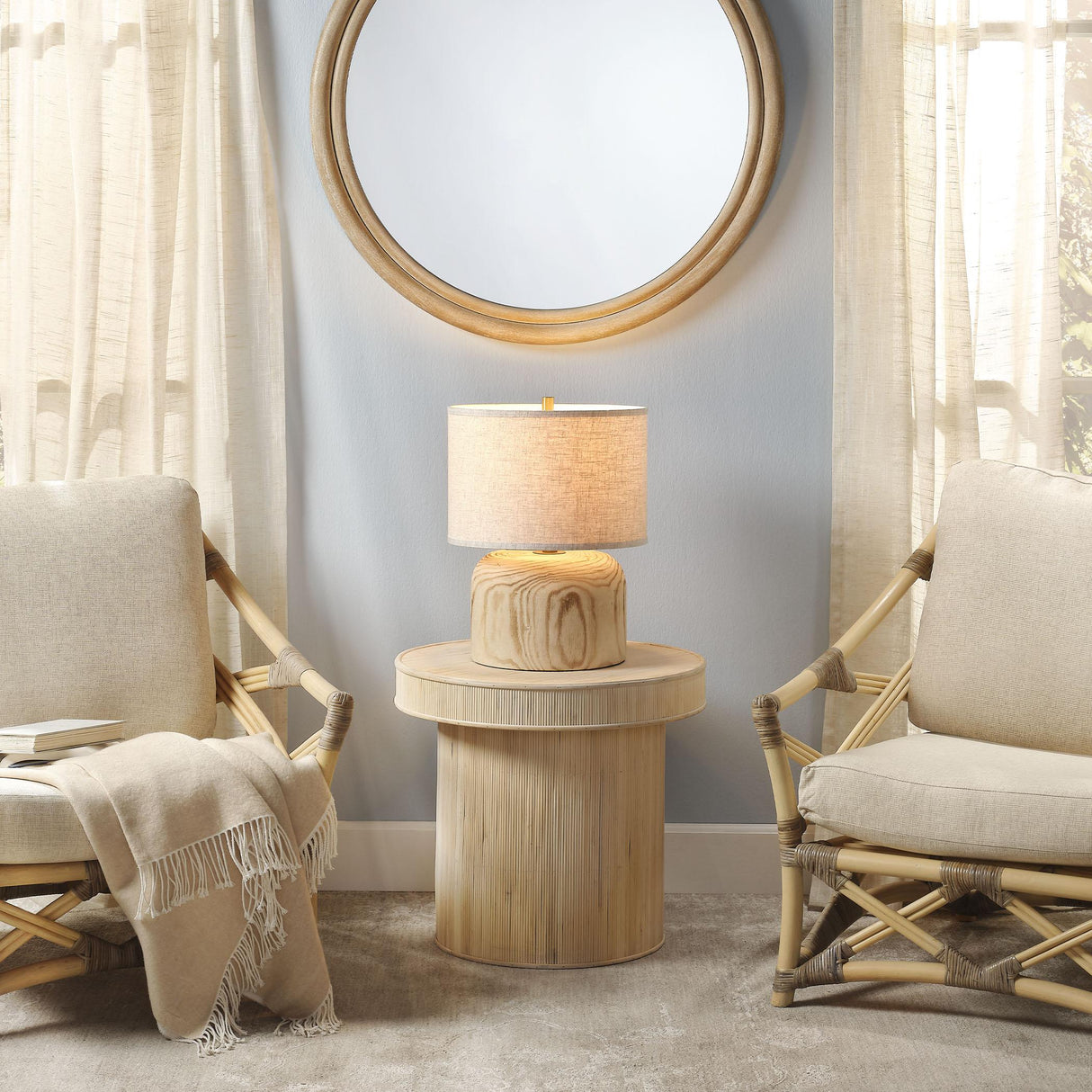Jamie Young Taylor Bamboo Side Accent Table, Natural