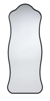 Jamie Young Aurora Wavy Iron Floor Mirror, Black