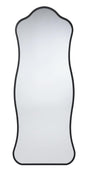 Jamie Young Aurora Wavy Iron Floor Mirror, Black