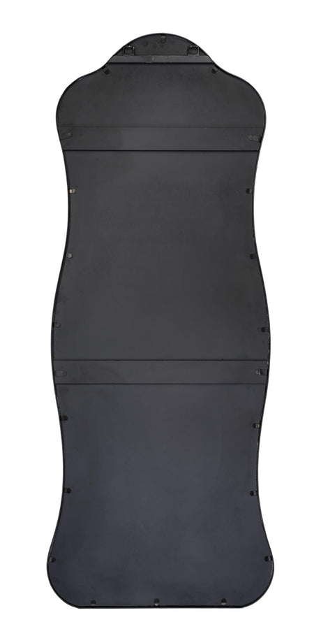 Jamie Young Aurora Wavy Iron Floor Mirror, Black