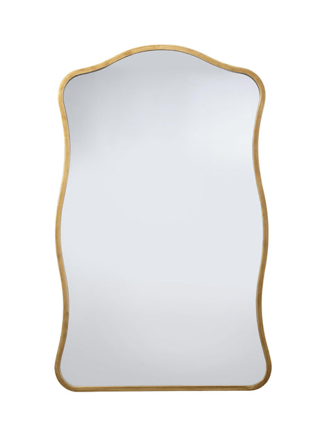 Jamie Young Aurora Wavy Iron Wall Mirror, Antique Brass