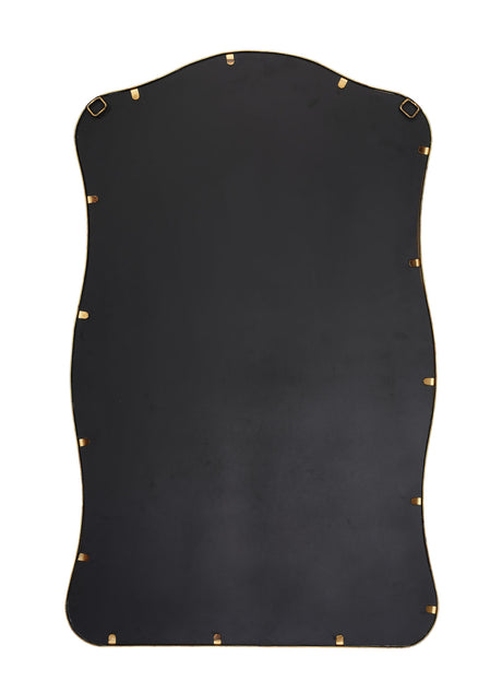 Jamie Young Aurora Wavy Iron Wall Mirror, Antique Brass