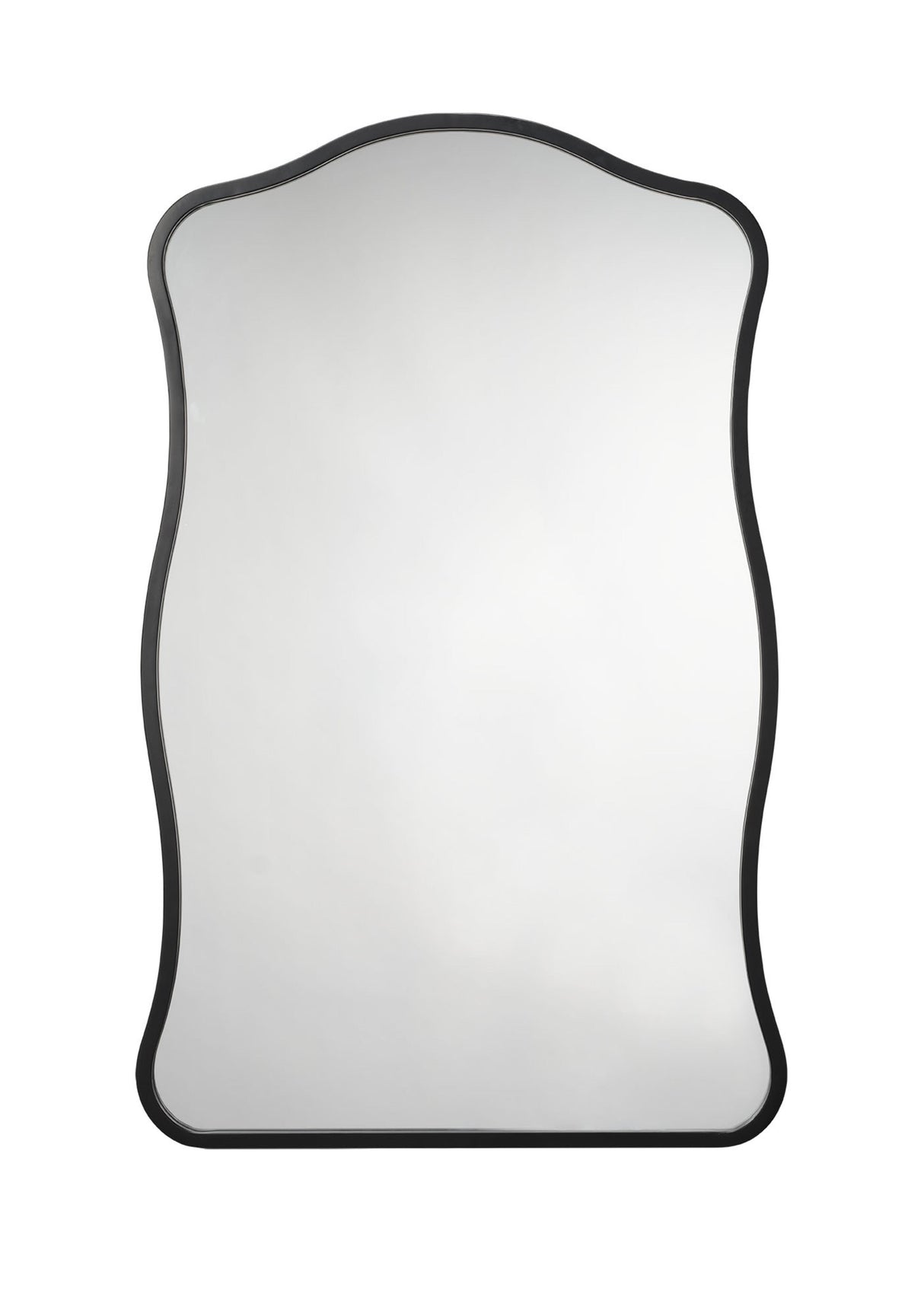Jamie Young Aurora Wavy Iron Wall Mirror, Black