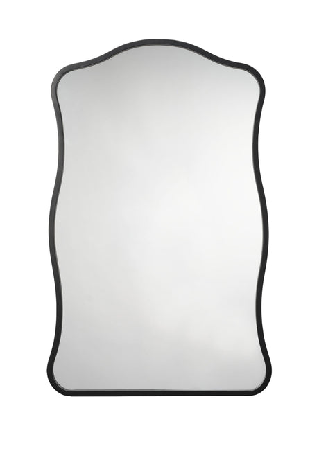 Jamie Young Aurora Wavy Iron Wall Mirror, Black