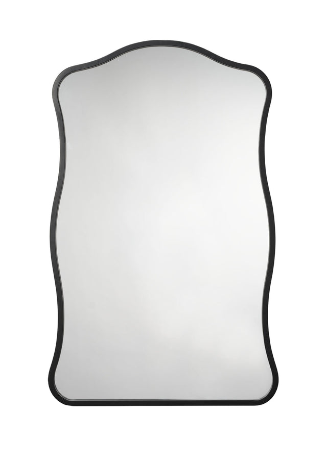 Jamie Young Aurora Wavy Iron Wall Mirror, Black