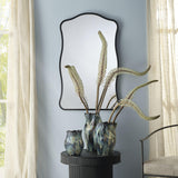 Jamie Young Aurora Wavy Iron Wall Mirror, Black