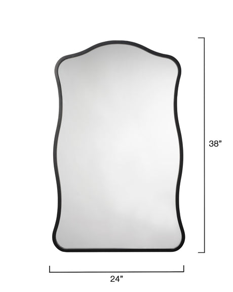 Jamie Young Aurora Wavy Iron Wall Mirror, Black
