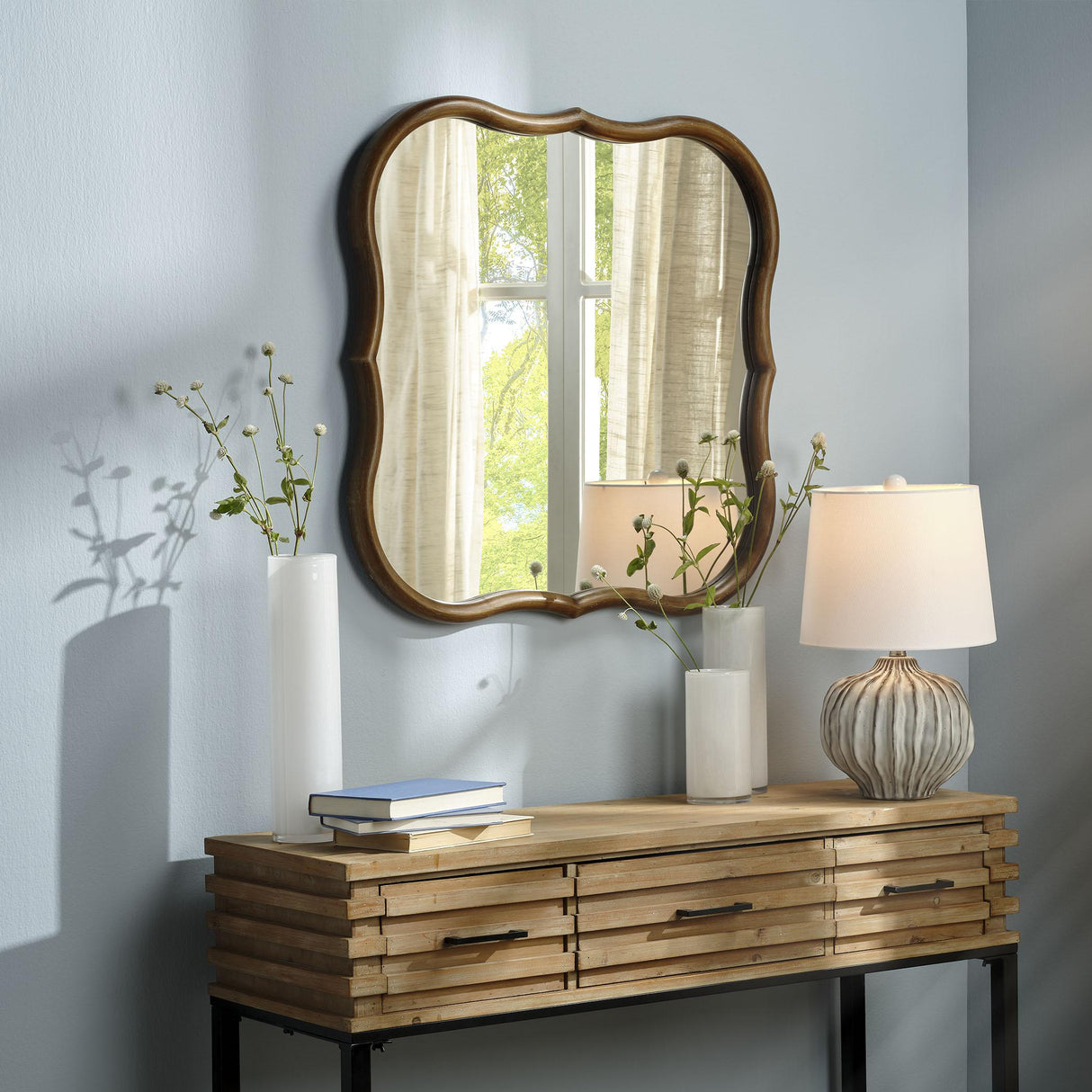 Jamie Young Daisy Wood Wall Mirror