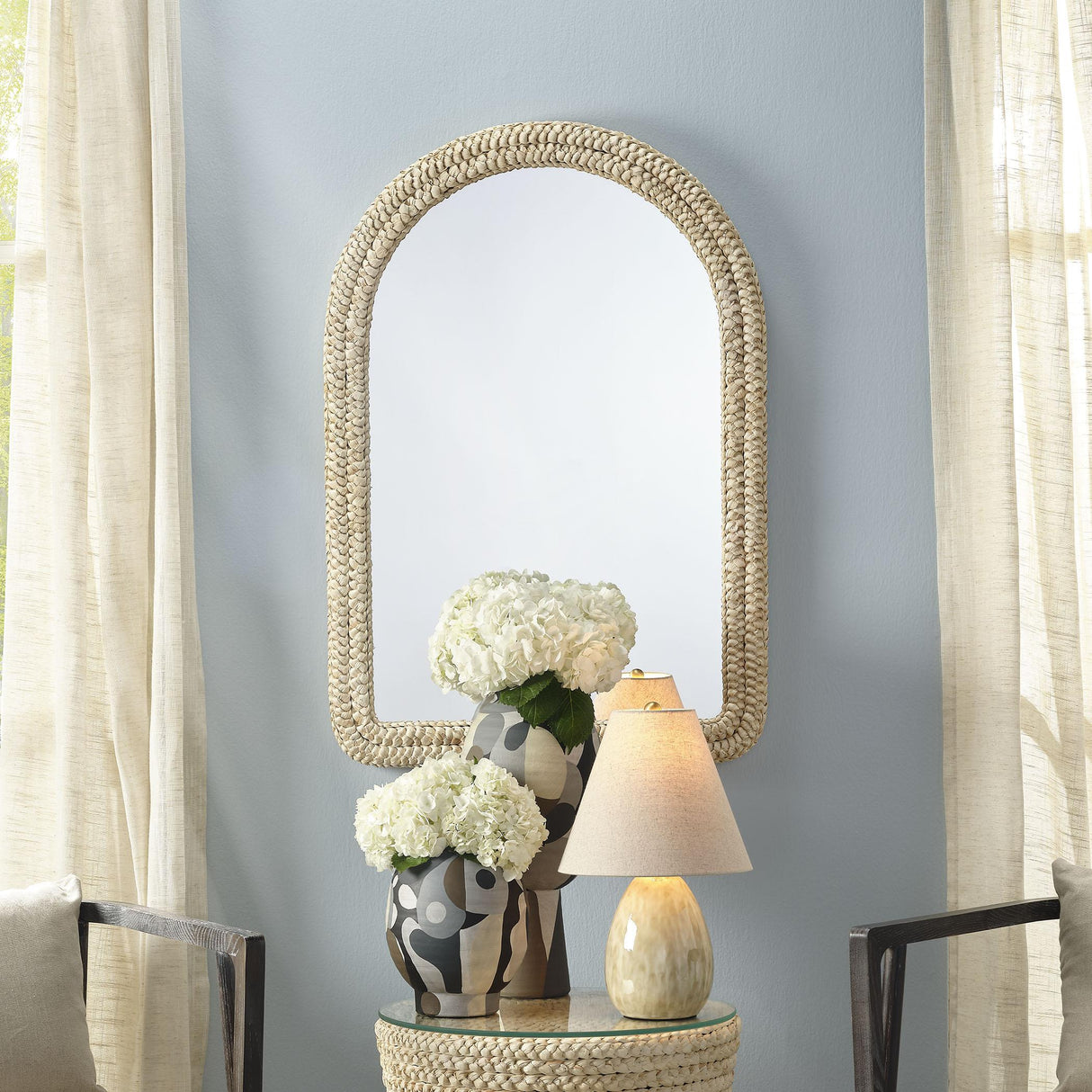 Jamie Young Grain Woven Corngrass Wall Mirror