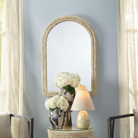 Jamie Young Grain Woven Corngrass Wall Mirror