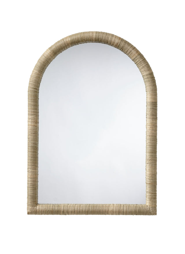 Jamie Young Hilltop Seagrass Arch Wall Mirror